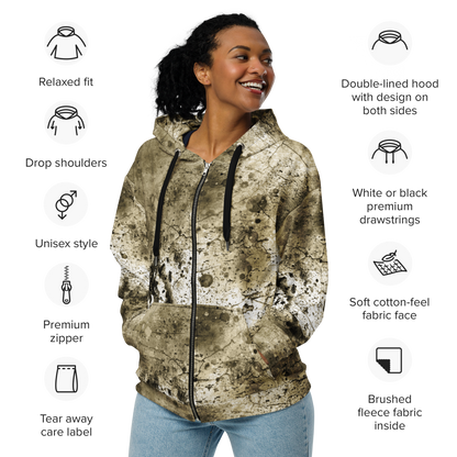 GRUNGE Unisex zip hoodie