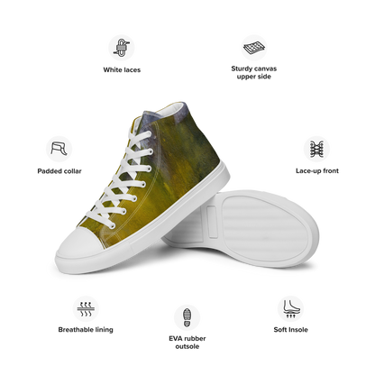 ERDGRÜN High-Top Leinenschuhe für Damen